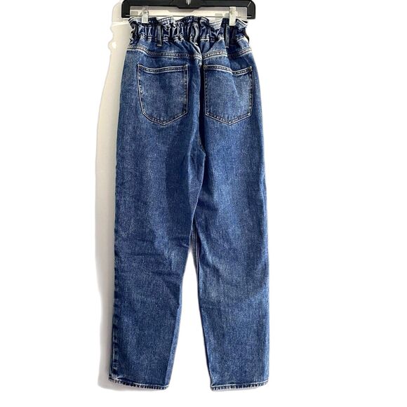 PacSun Seabreak Paperbag Mom Jeans Elastic Waist Rinse Wash Size Small - Picture 5 of 9
